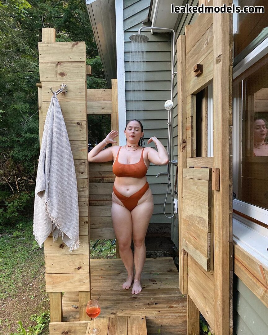 Noelle Downing stands assuredly her body perfectly encased